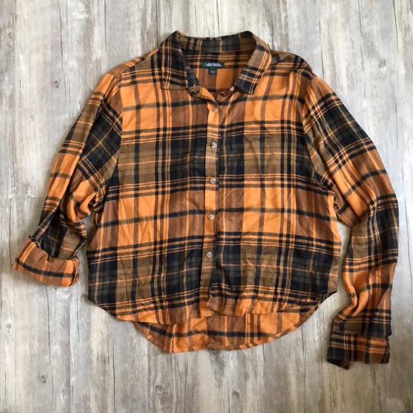 wild fable Tops - Wild Fable Target Cropped Flannel